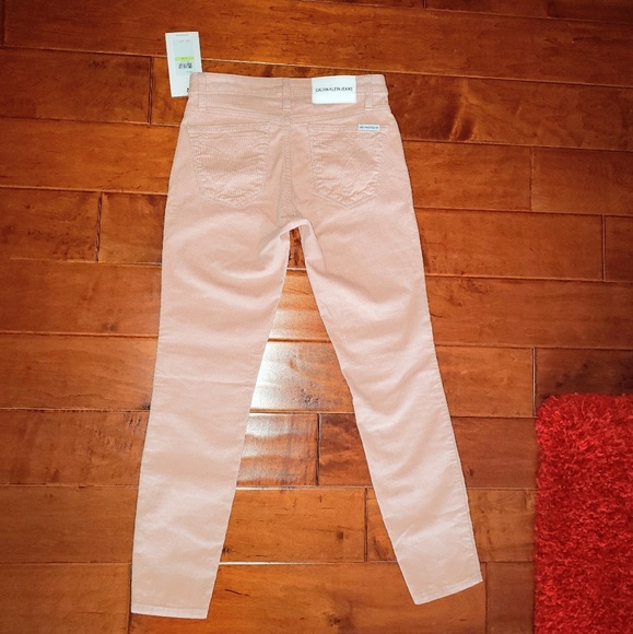 CALVIN KLEIN 2/4 Lightweight Skinny Cords Blush - Picture 4 of 8